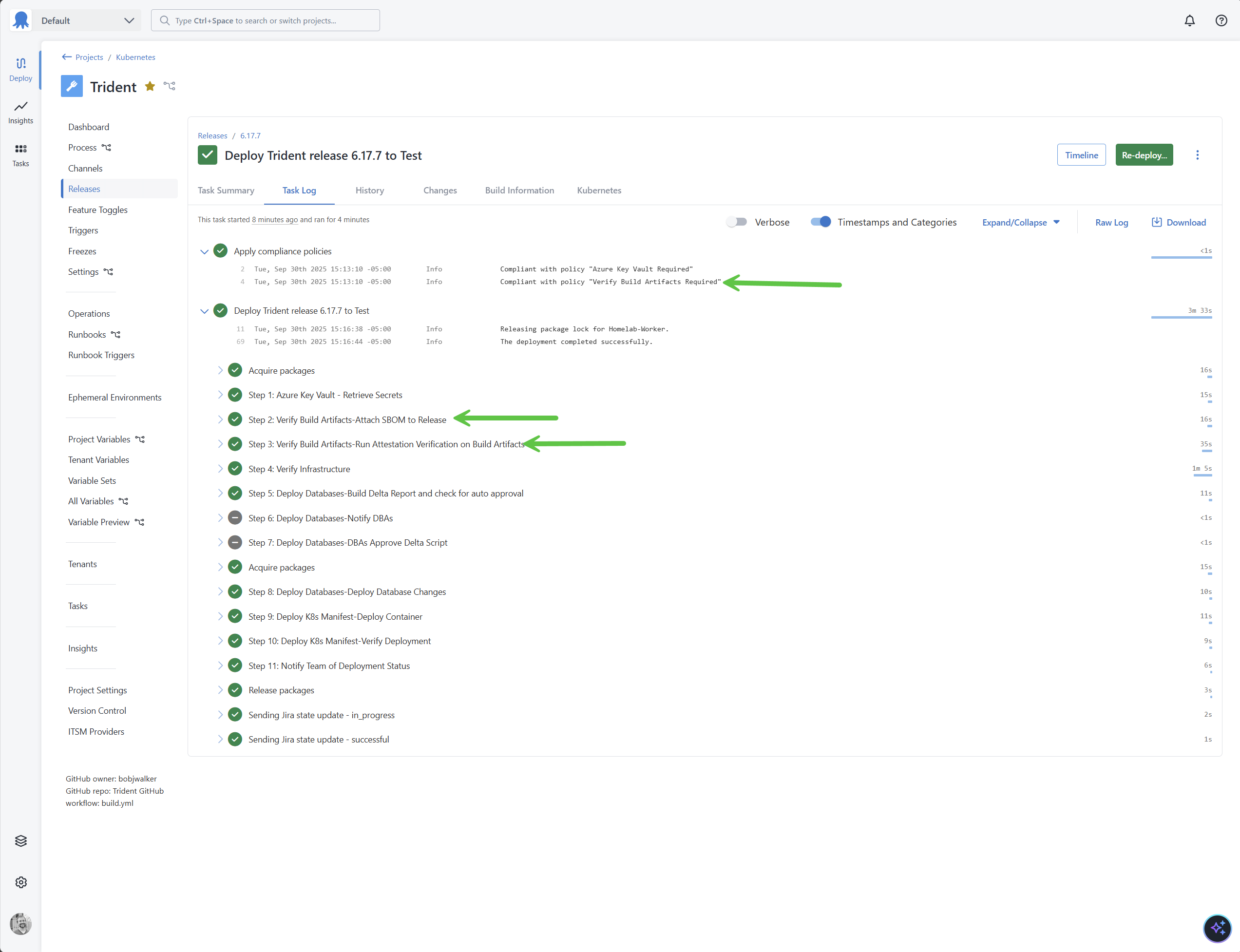 Deployment with Policies and Process Templates