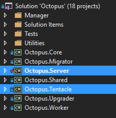 Visual Studio Solution Explorer screenshot