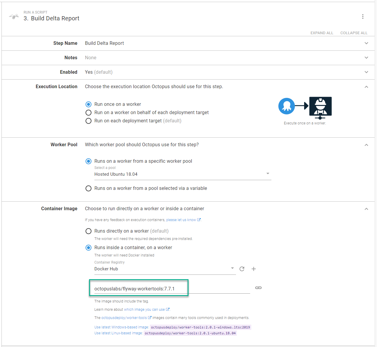 specify custom Docker image in deployment process
