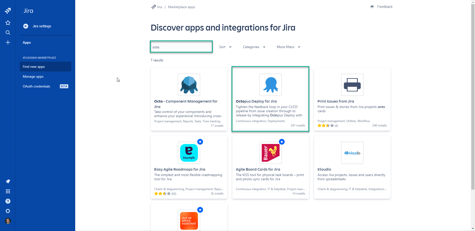 The octopus Deploy plugin for Jira