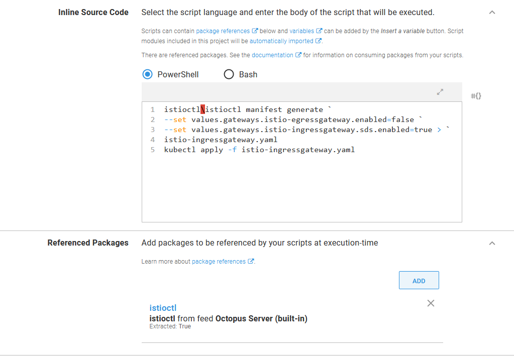 Enabling the agent with istioctl