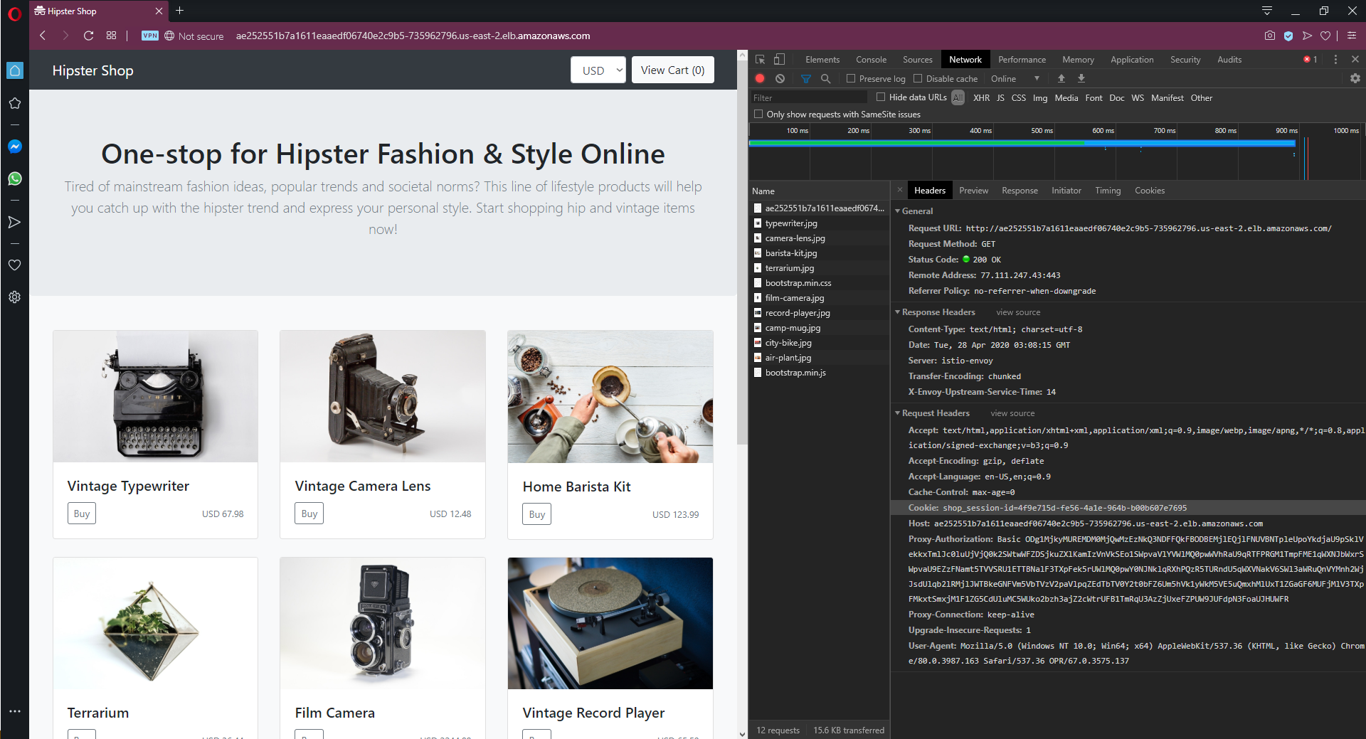 Capturing network traffic from a browser