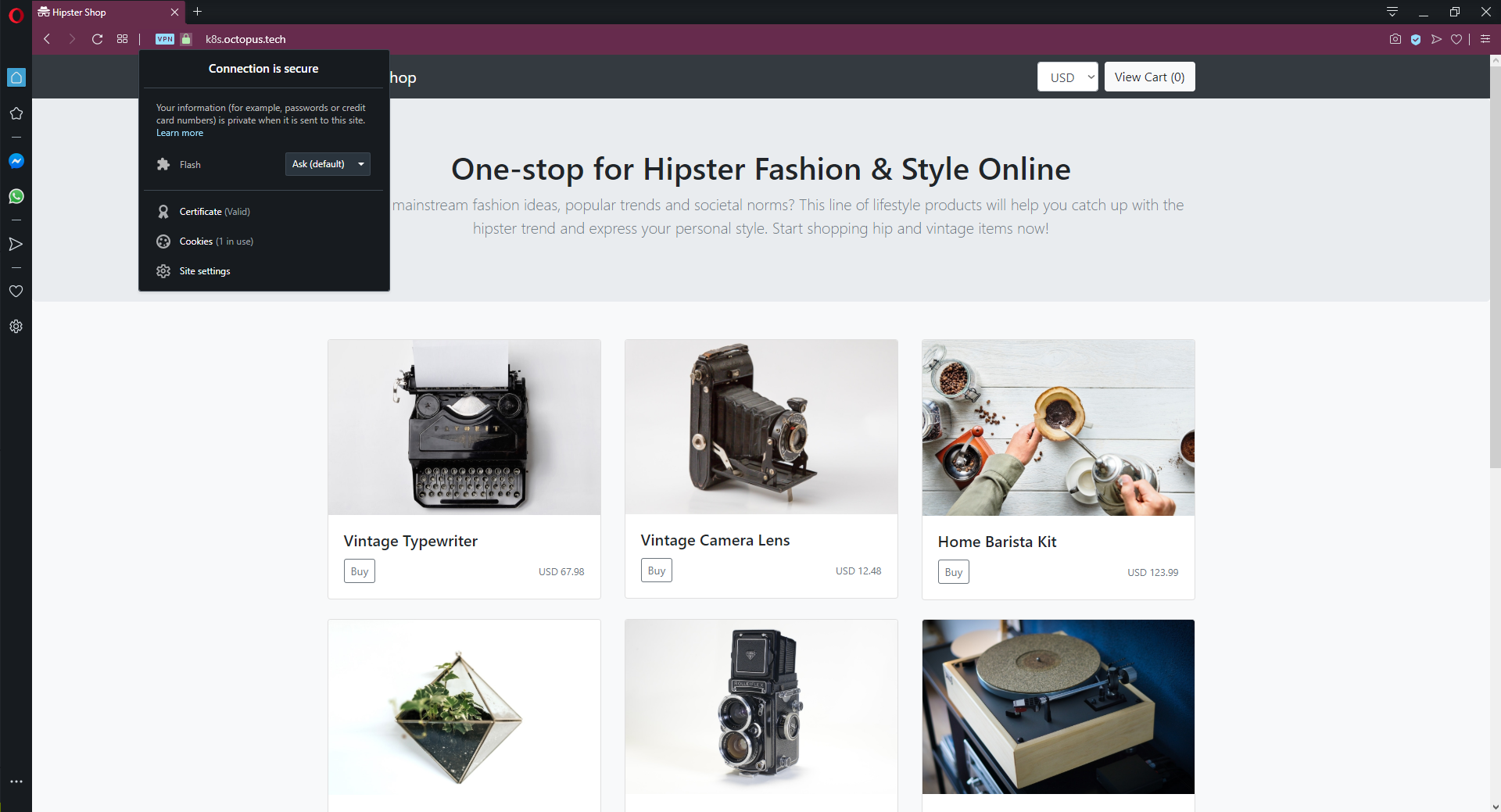 Accessing the web site via HTTPS