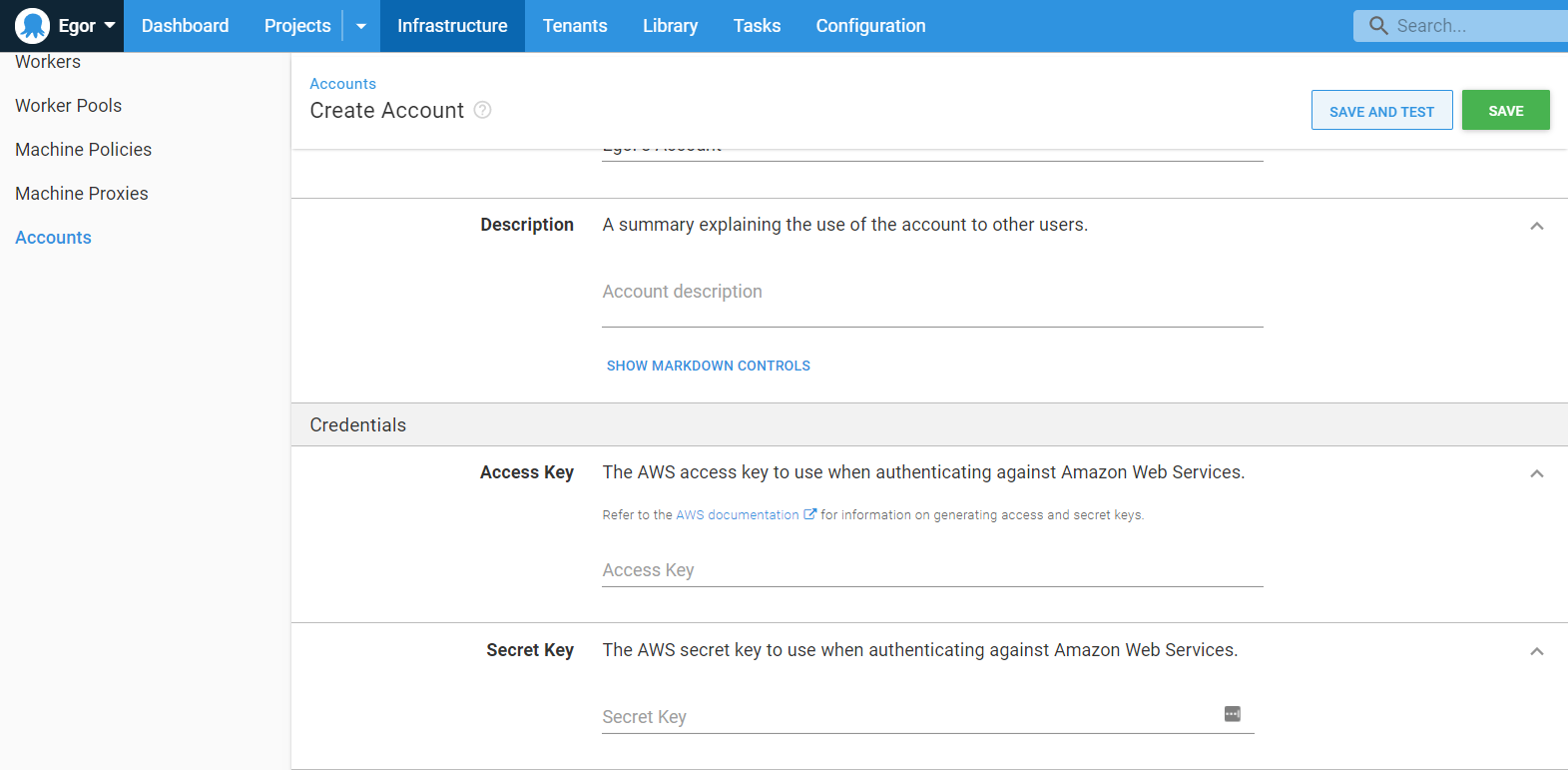 Octopus Infrastructure Account