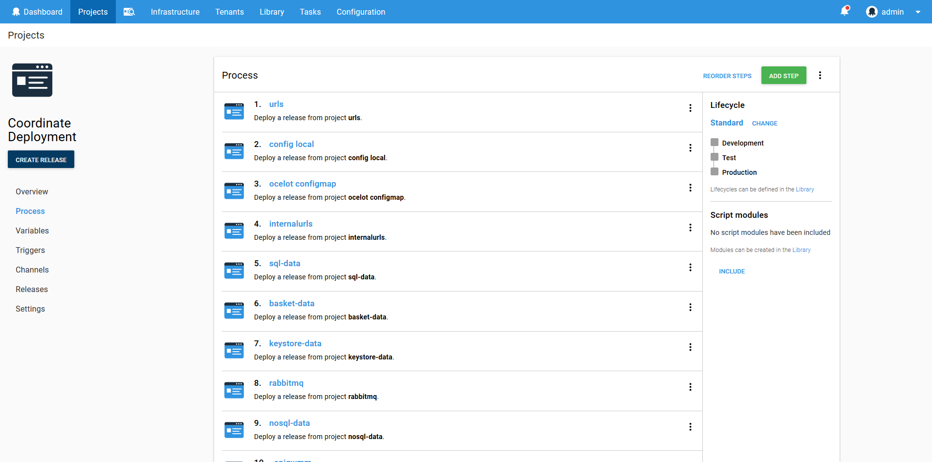 The coordinated release of microservices