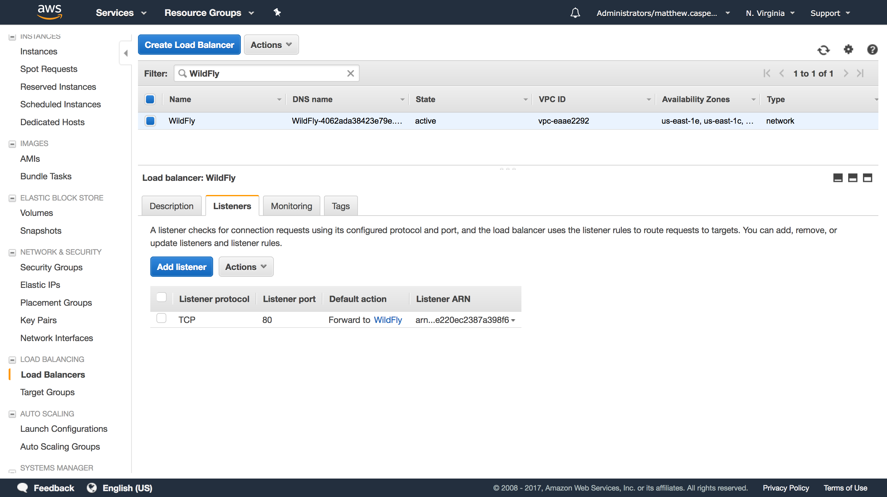 AWS Load Balancer Listener