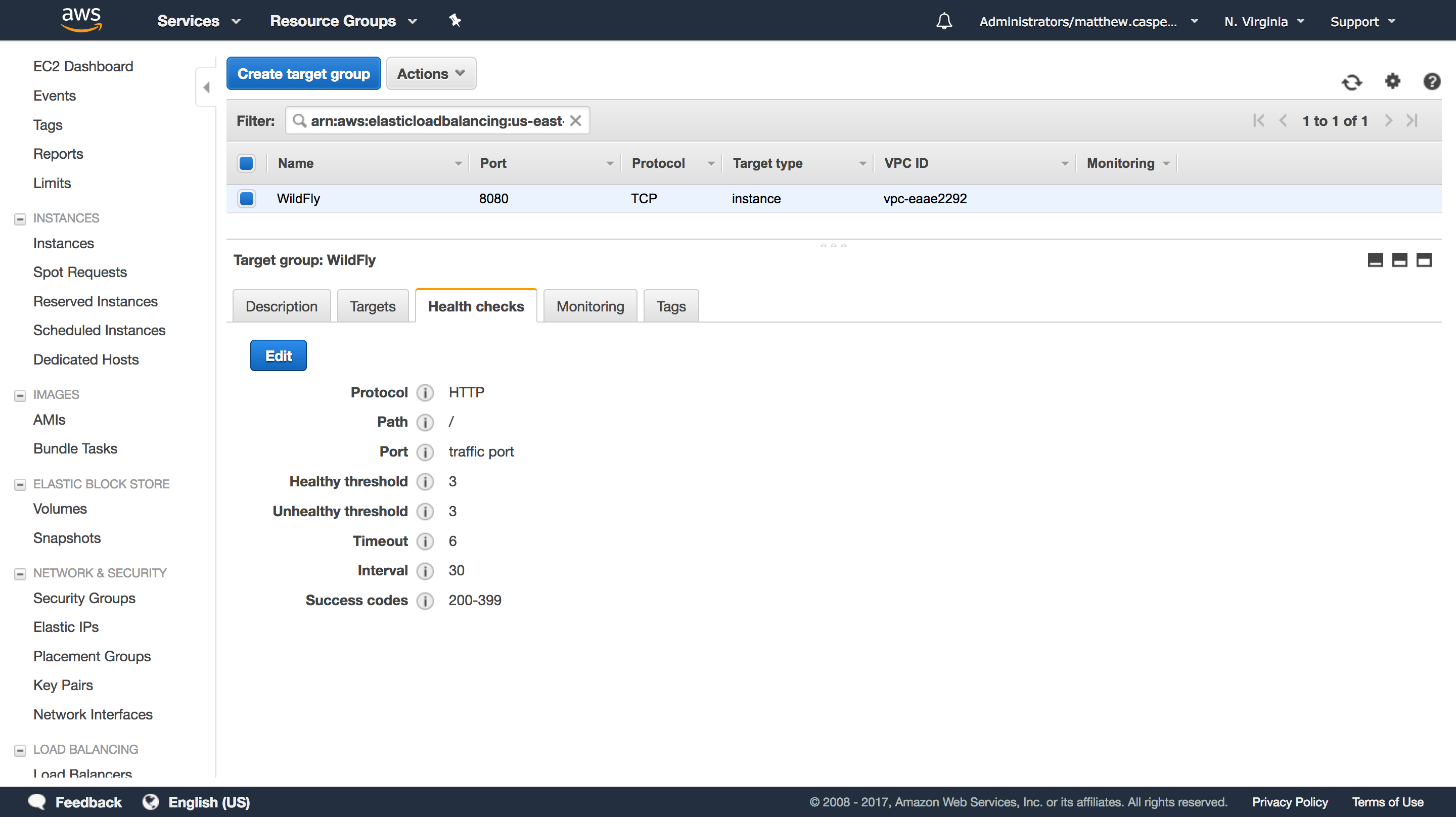 AWS Target Health Check
