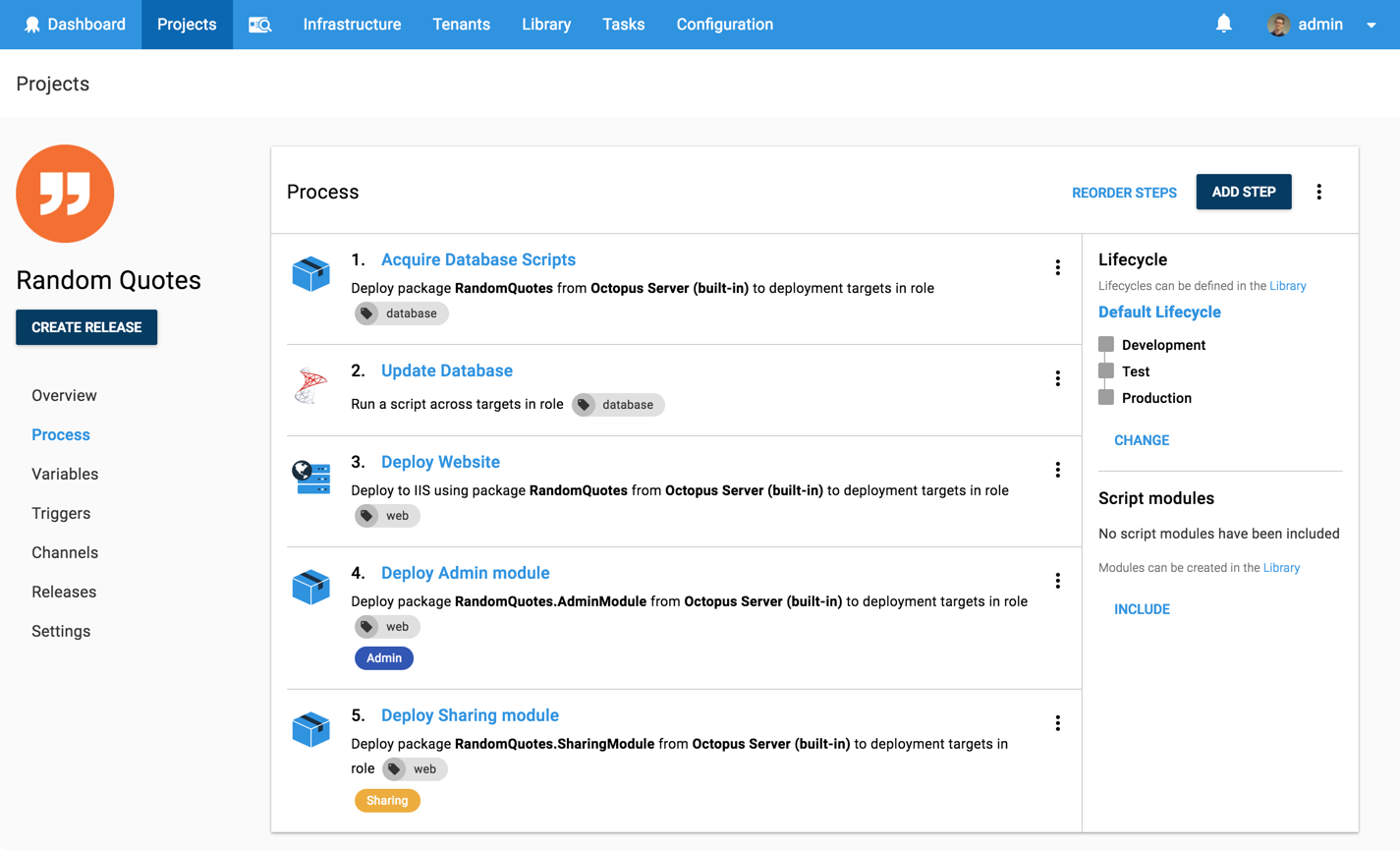 Octopus deployment process