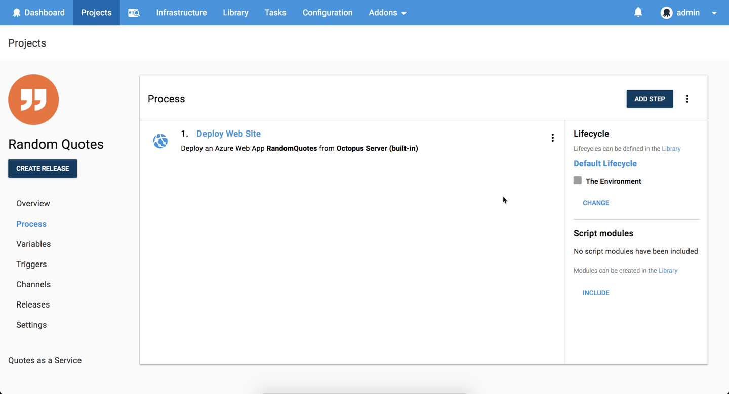Octopus deployment process