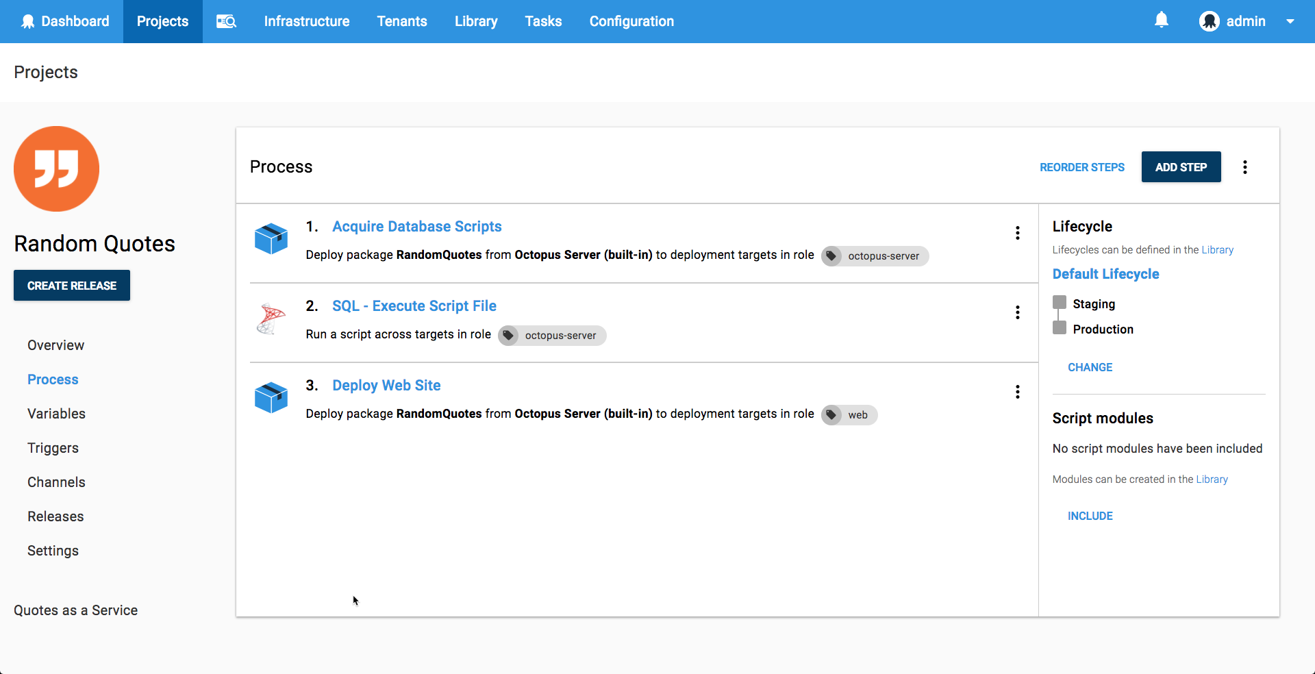 Octopus deployment process
